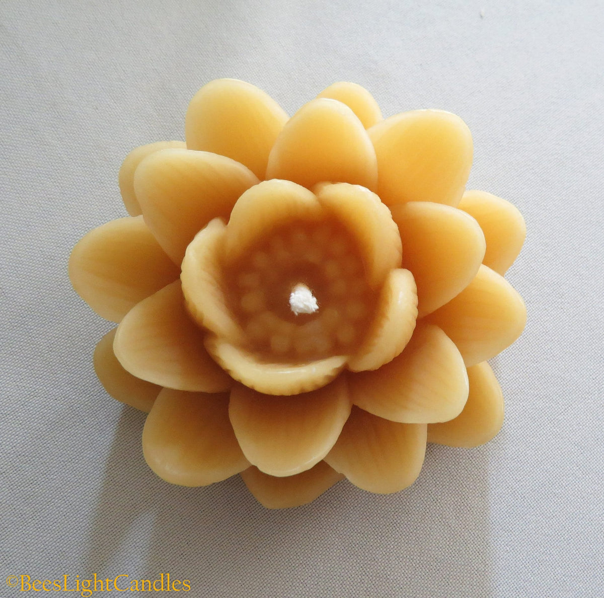 Delicate Lotus Flower Beeswax Candle