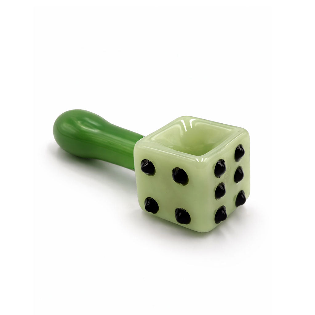 Honeybee Herb ~ DICE DESIGN GLASS HAND PIPE