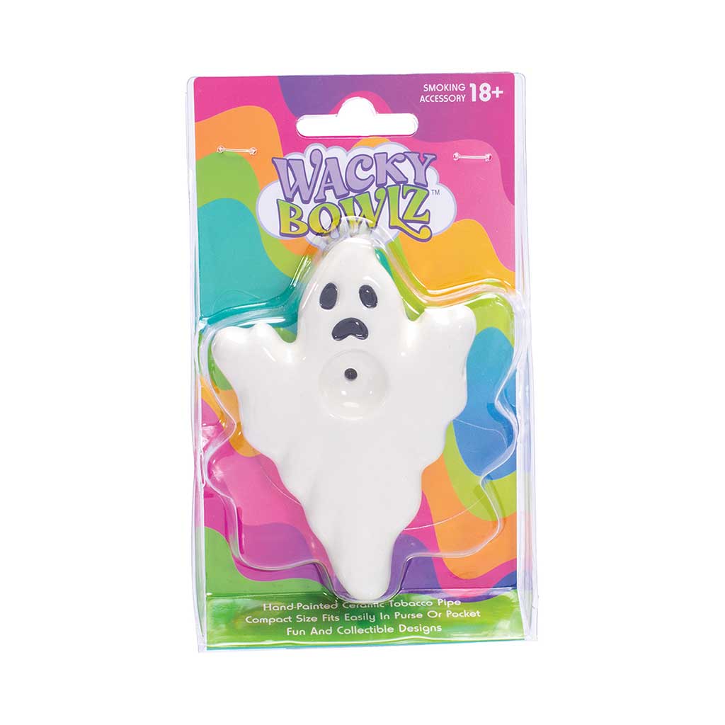 WACKY BOWLZ - GHOST CERAMIC HAND PIPE