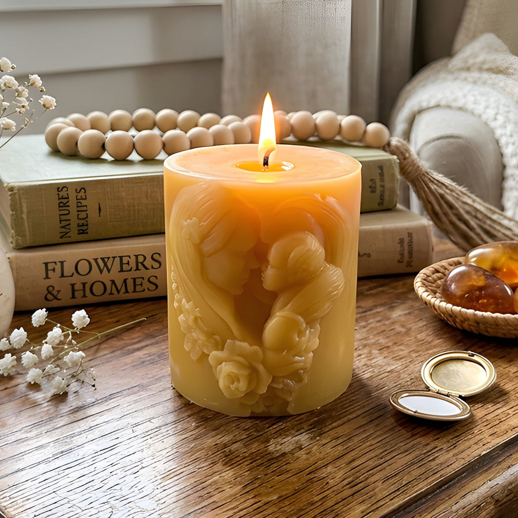 Worlds Best Mama Beeswax Candle
