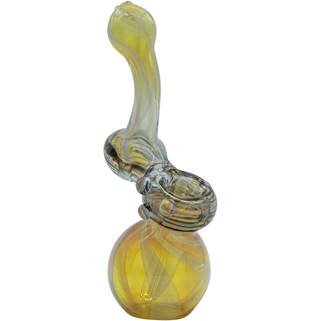 LA Pipes - "Rake Bubb" Fumed Sherlock Bubbler Pipe (Various Colors)
