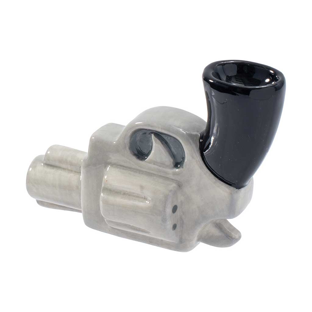 WACKY BOWLZ ~ HAND GUN CERAMIC PIPE