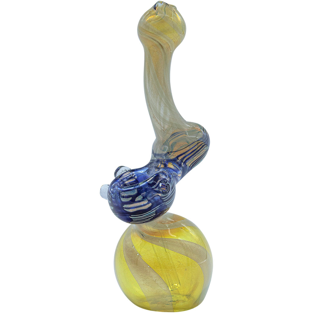 LA Pipes - "Rake Bubb" Fumed Sherlock Bubbler Pipe (Various Colors)
