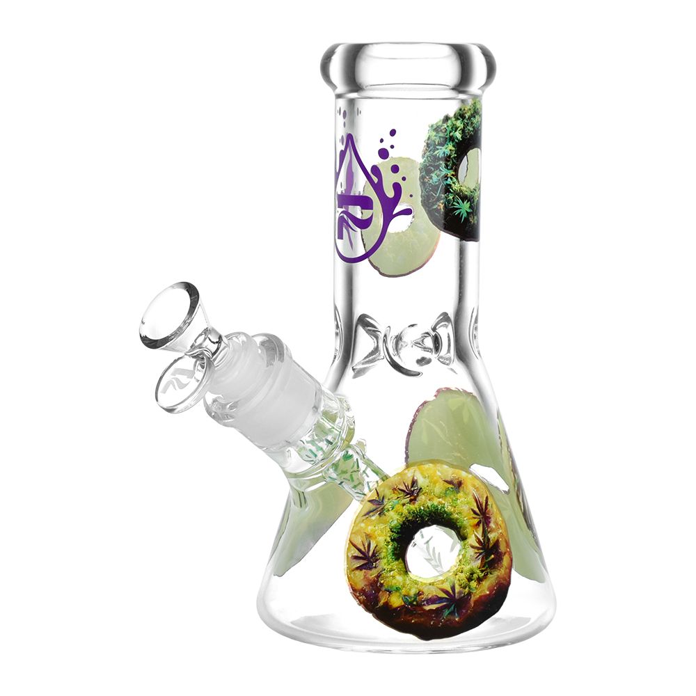 Pulsar ~ Forbidden Donuts Design Series Glass Beaker Water Pipe - 7.75" / 14mm F