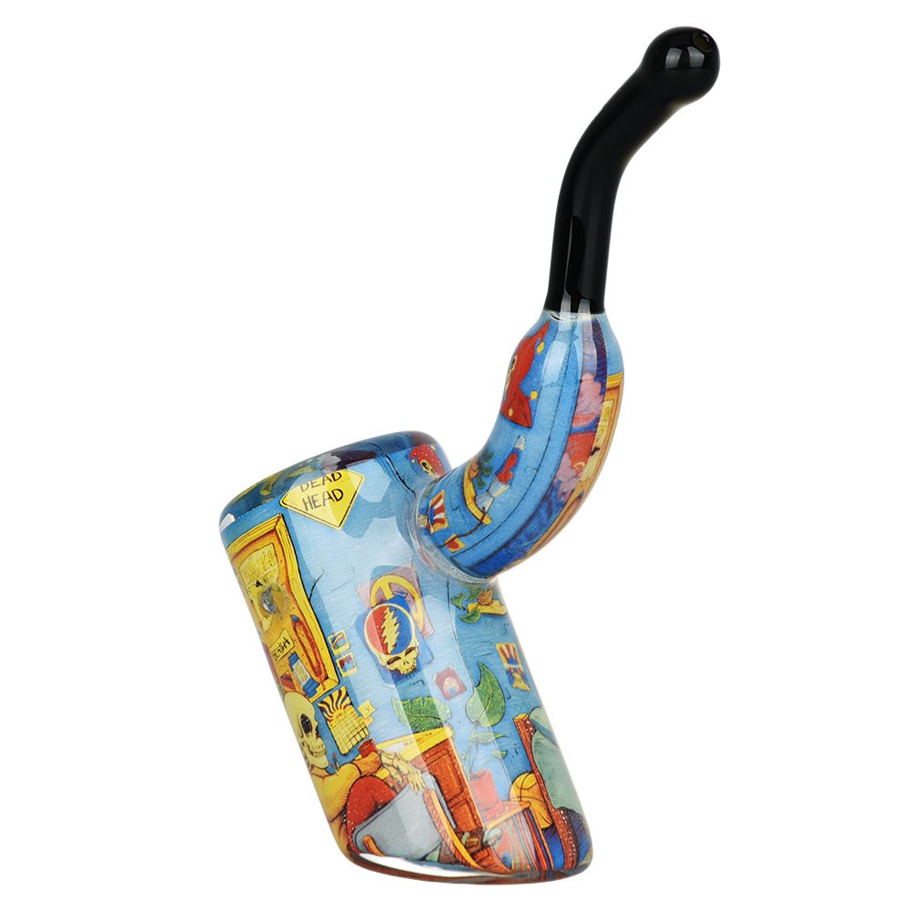 Pulsar ~ Grateful Dead x Pulsar Inside Print Bent Sherlock Pipe | 4"