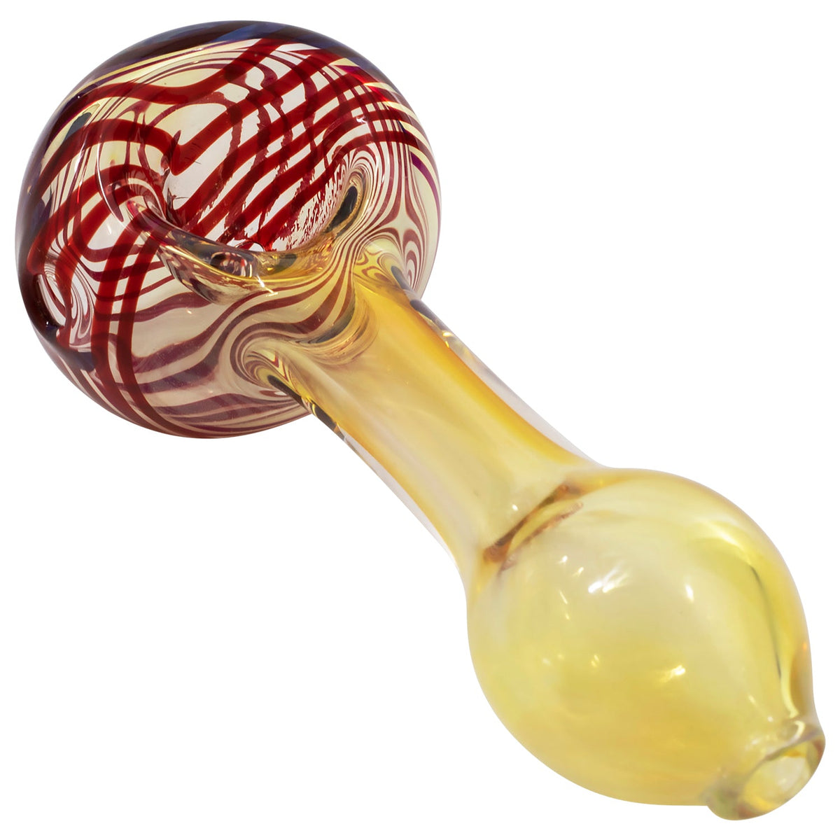 LA Pipes - Spiral-Head Color Changing Glass Spoon Pipe