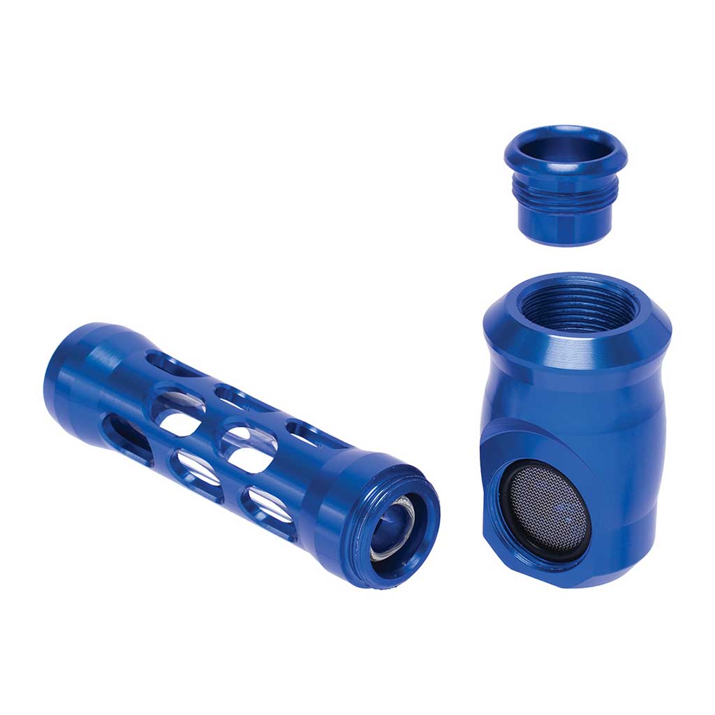 Honeybee Herb ~ ALUMINUM GLASS PERFORATED HAND PIPE