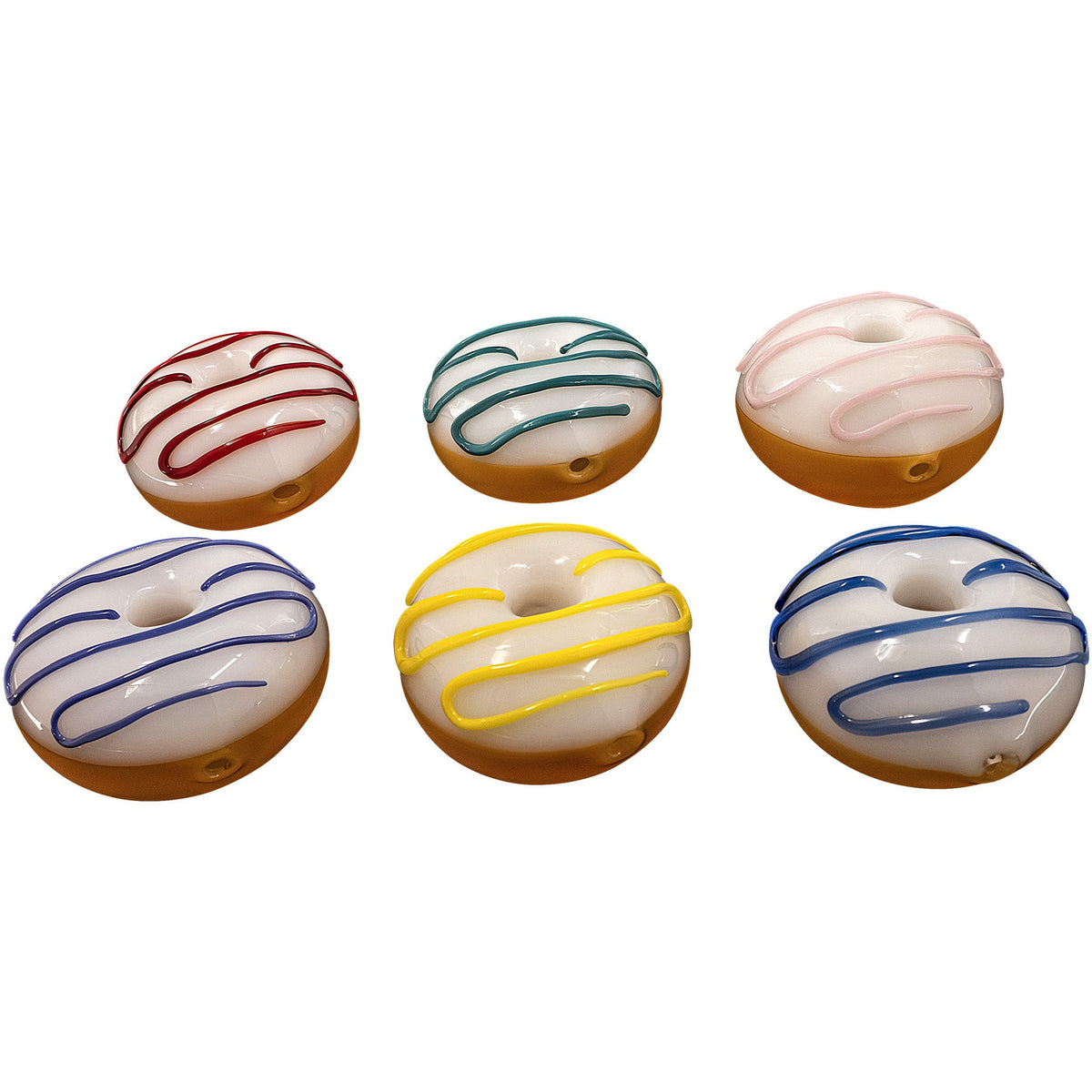 LA Pipes - "Frosted Donut" Glass Pipe