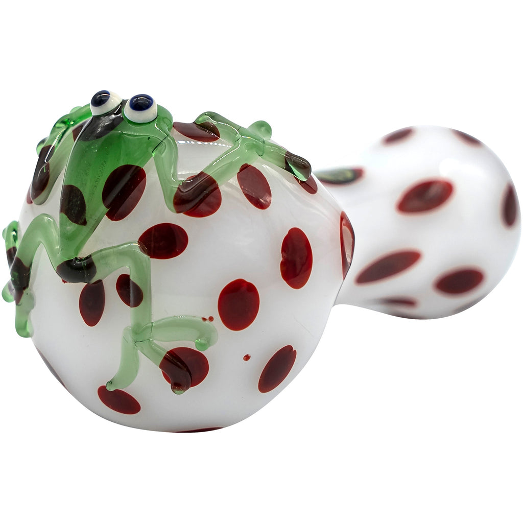 LA Pipes - "Spotted Poison Frog" Spoon Glass Pipe