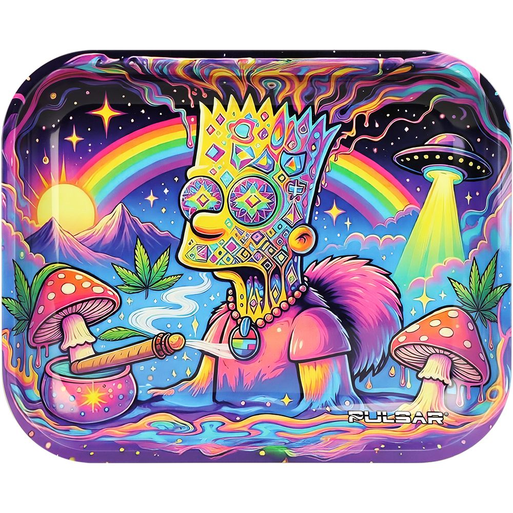 Pulsar ~Metal Rolling Tray - Bent Bartholomew / 13"x 11"