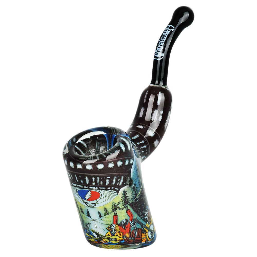 Pulsar ~ Grateful Dead x Pulsar Inside Print Bent Sherlock Pipe | 4"