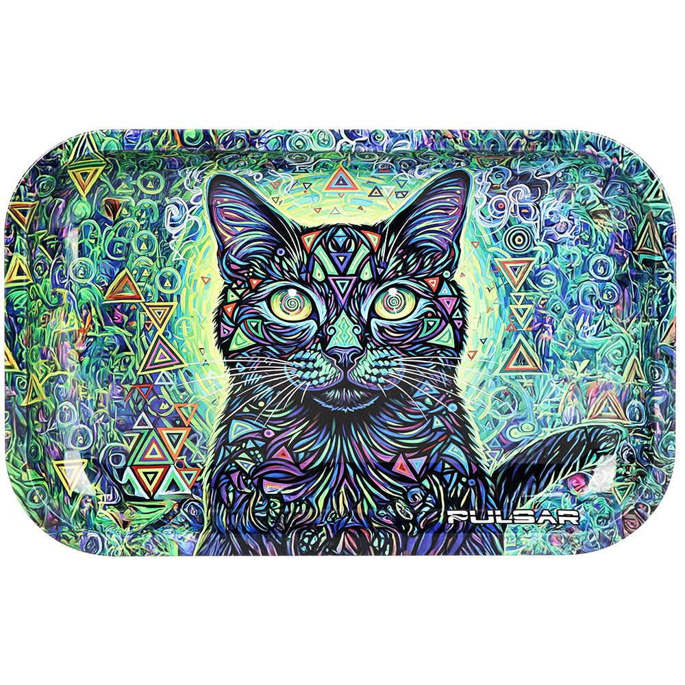 Pulsar ~ Metal Rolling Tray - Cat-Atonic / 11"x7"