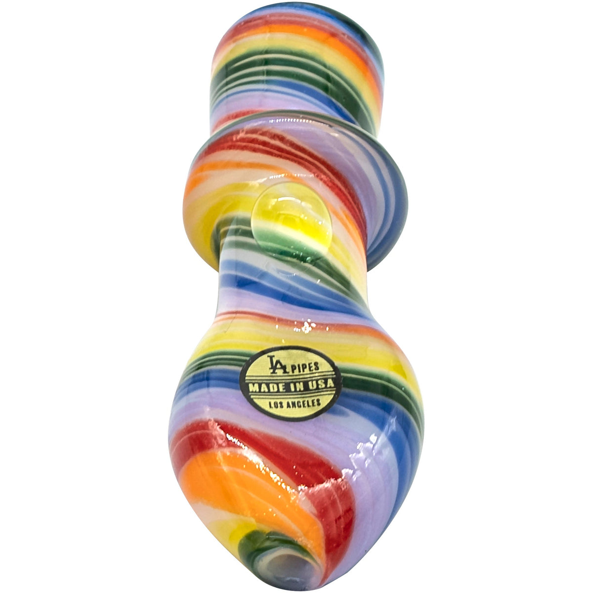 LA Pipes - "Rainbow Tornado" Chillum Pipe