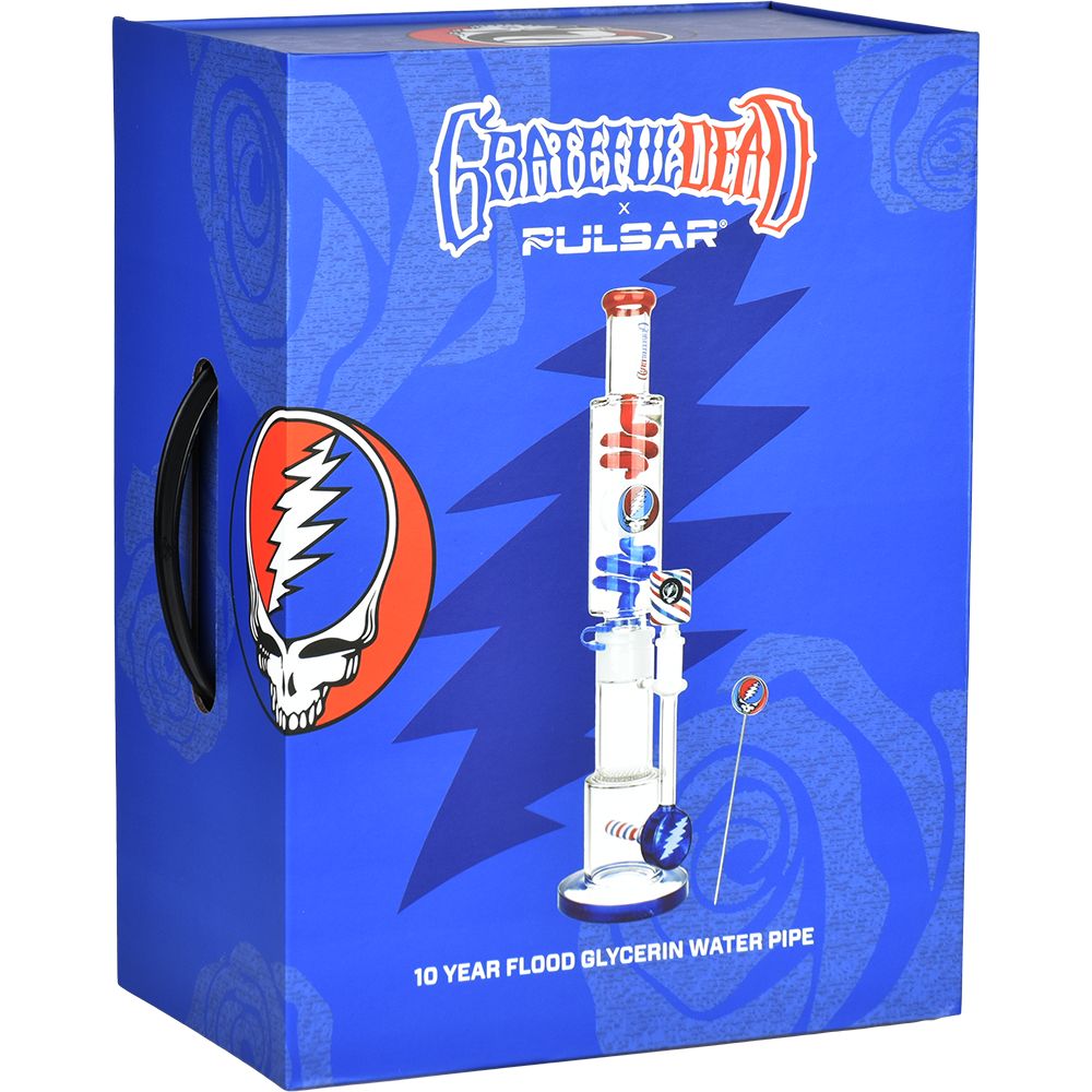 Pulsar~ Grateful Dead x Pulsar 10 Year Flood Glycerin Water Pipe Kit - 16" / 14mm F