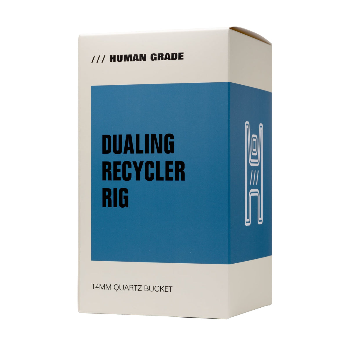 Human Grade - Dualing Recycler Glass Rig Water Pipe