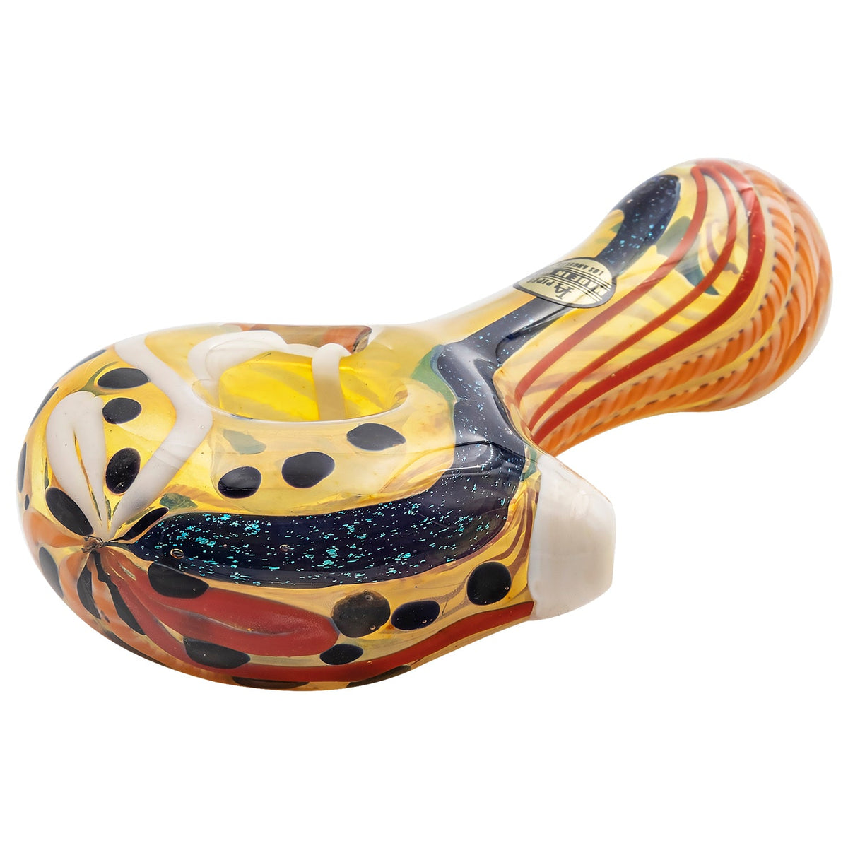 LA Pipes - "Dollar Pancake" Dichroic Color-Changing Spoon Glass Pipe