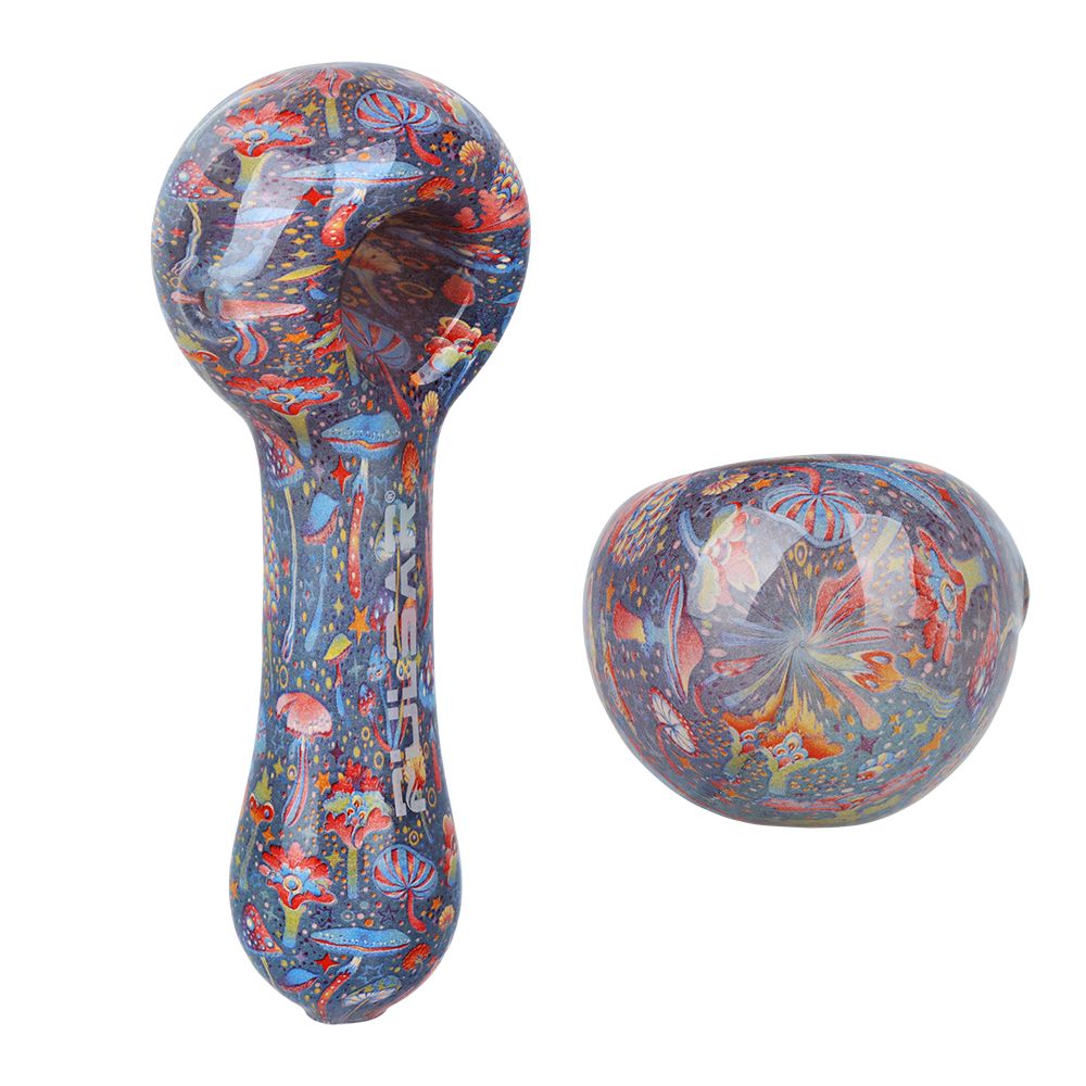 Pulsar ~ Inside Print Glass Spoon Pipe | 5"