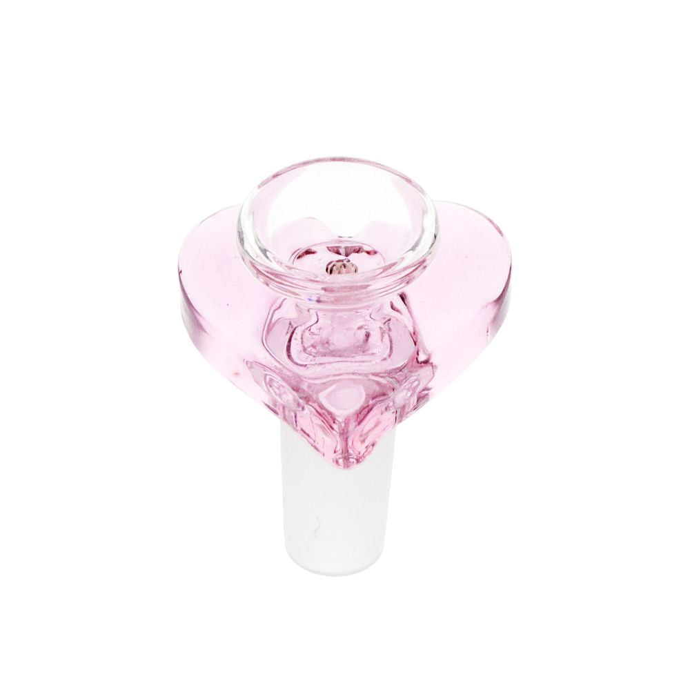 Pulsar ~ Double Kiss Heart Glass Water Pipe - 11" / 14mm F