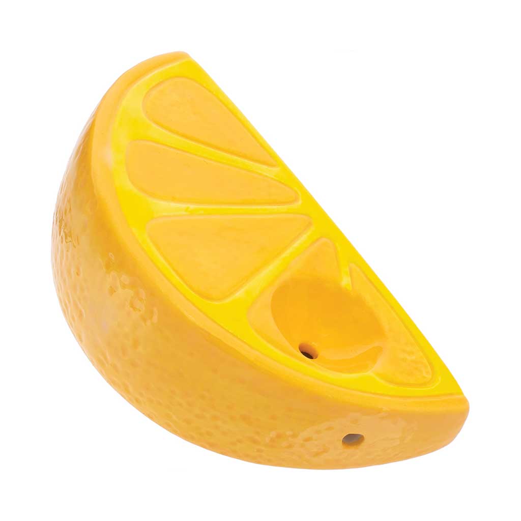 WACKY BOWLZ ~ ORANGE SLICE CERAMIC HAND PIPE