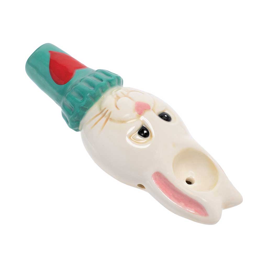 WACKY BOWLZ - WHITE RABBIT CERAMIC PIPE