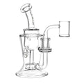 Pulsar ~ Incycler Rig w/ Circ Perc - 6.75" / 14mm F / Clear