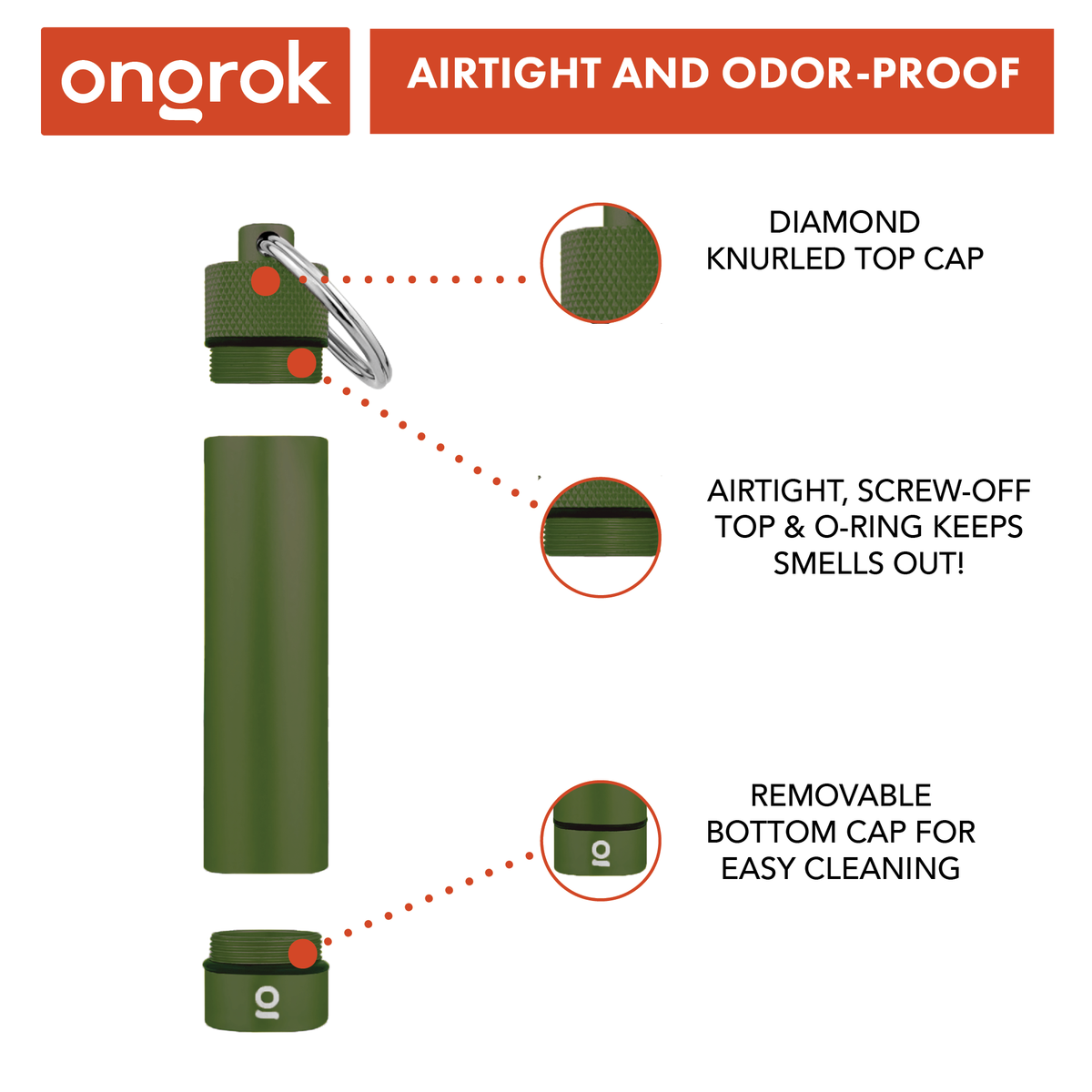 Ongrok - Aluminum Storage Keychain