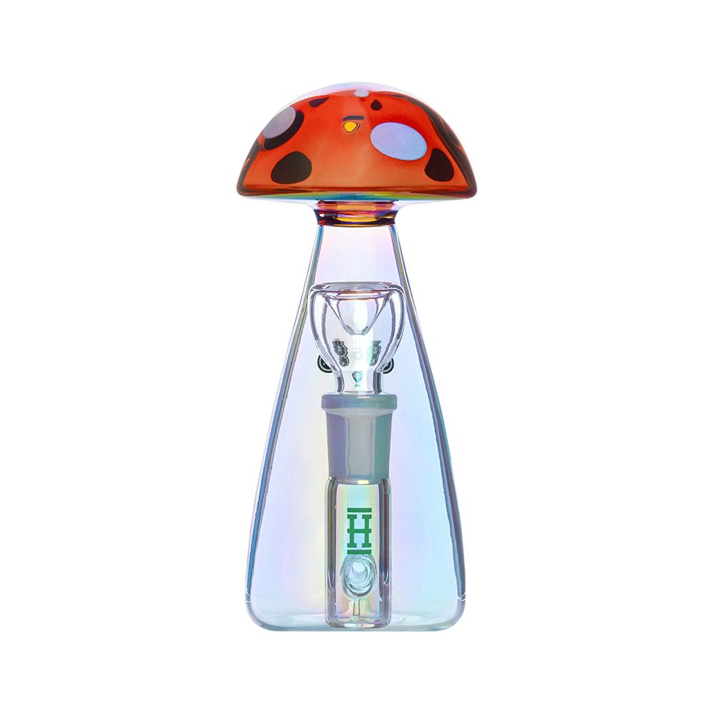 HEMPER - Trippy Shroom Glass Water Pipe - 5.75" / 14mm F