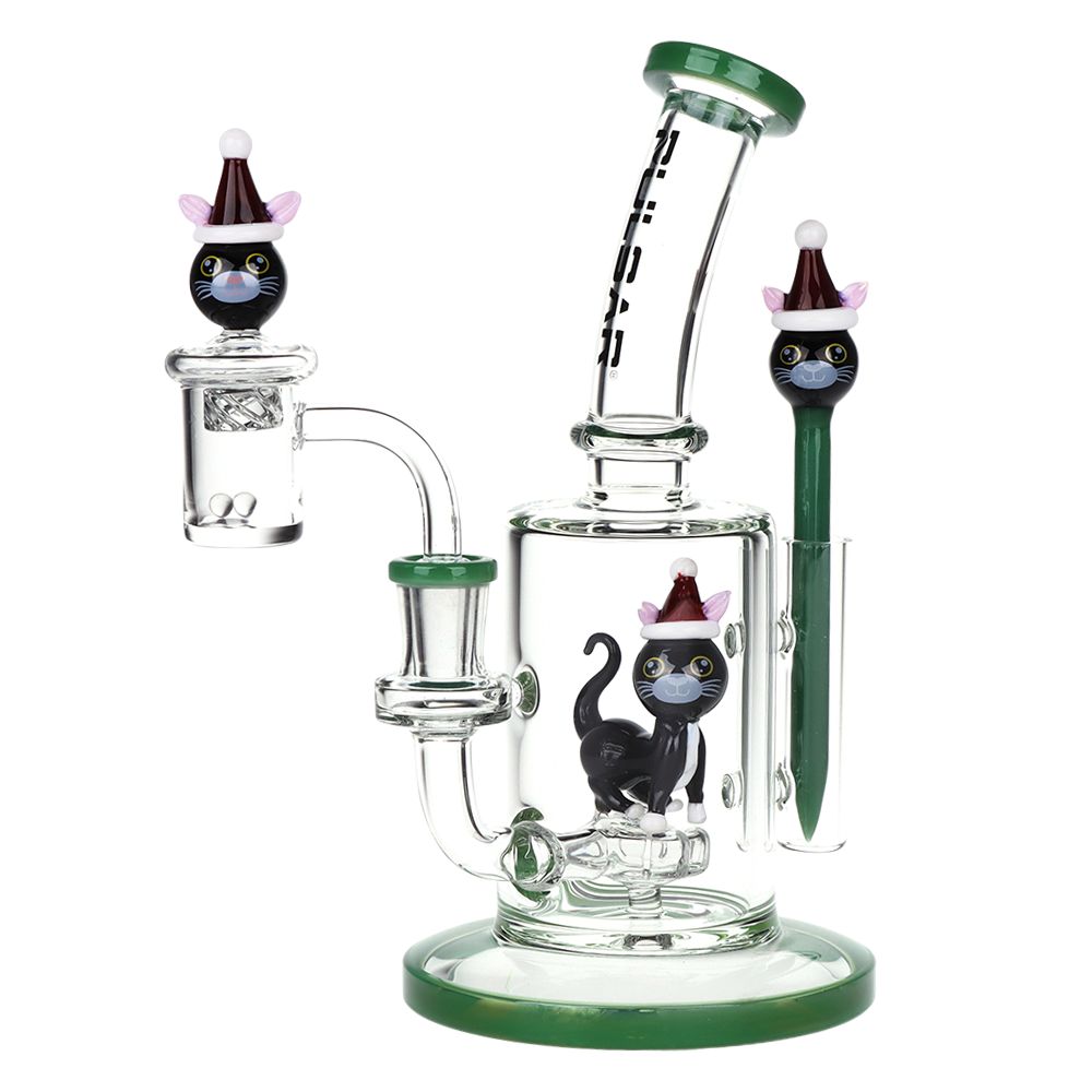 Pulsar ~ Holidaze Series Glass Dab Rig Set | 8.25" | 14mm F
