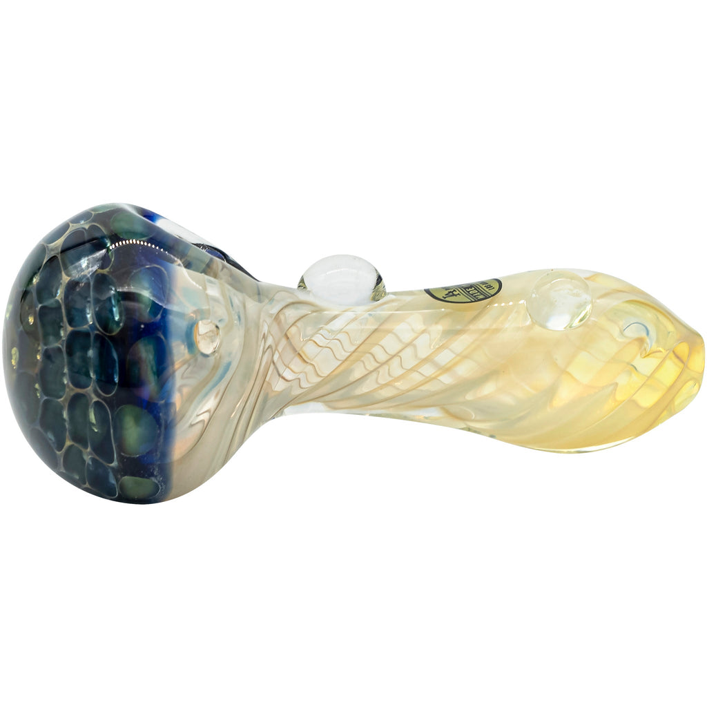 LA Pipes - "The Hive" Honeycomb Color Changing Glass Pipe