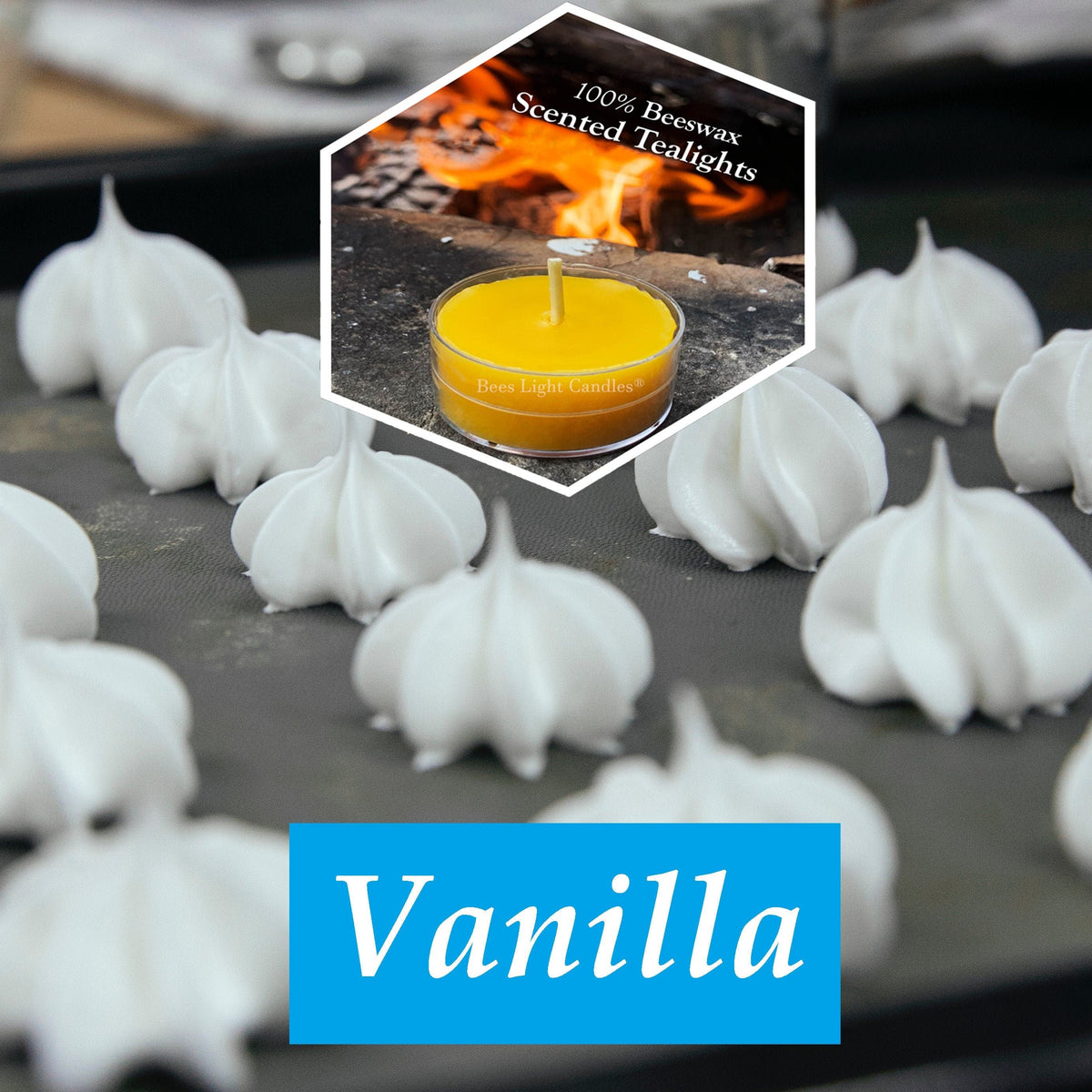 Vanilla Scented Beeswax Tealight Candles