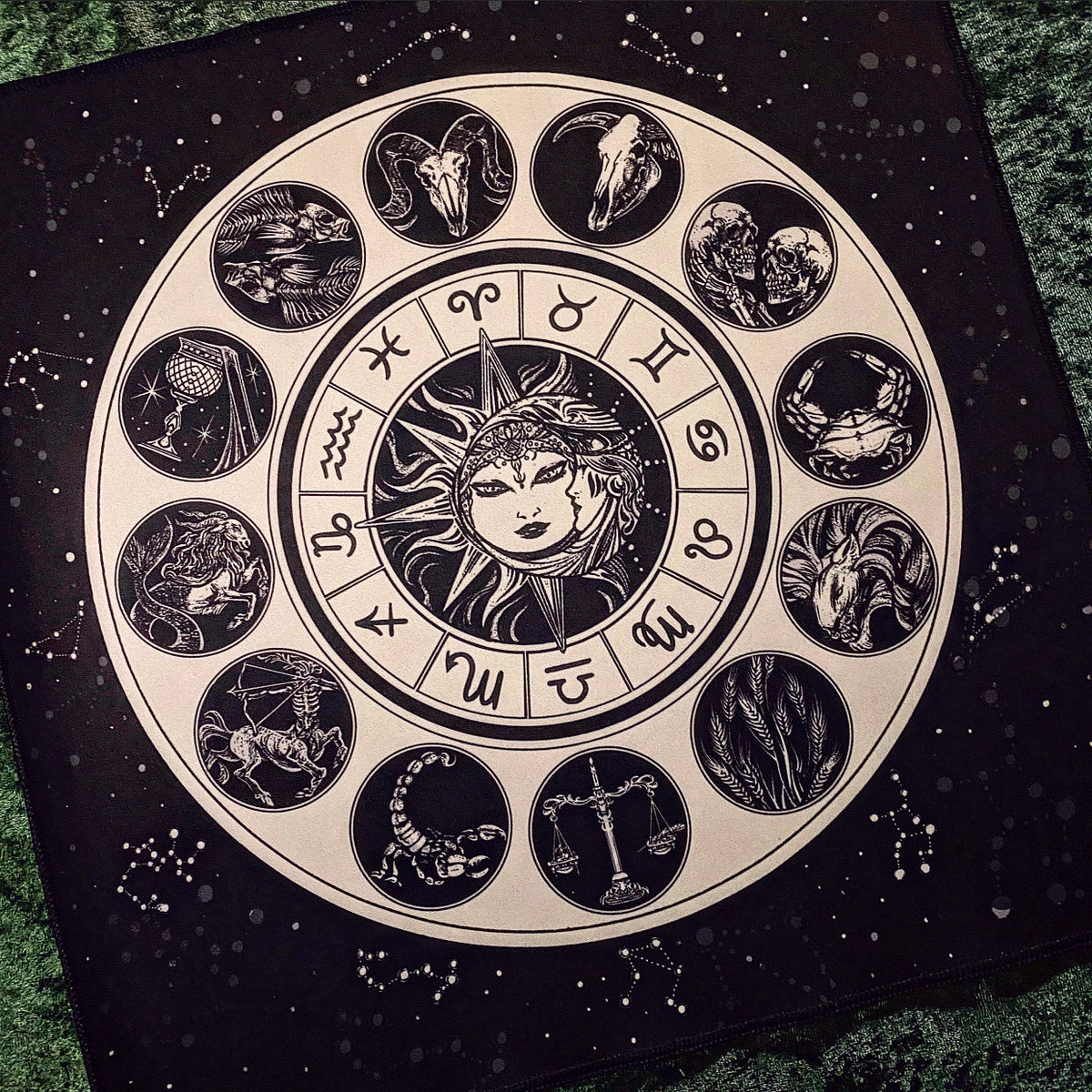 Divination Mat - Astrology Aesthetic (Small: 18”x18”)