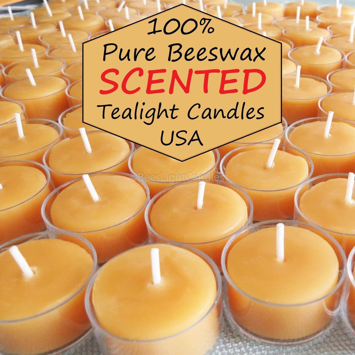 Macintosh Apple Scented Beeswax Tealight Candle