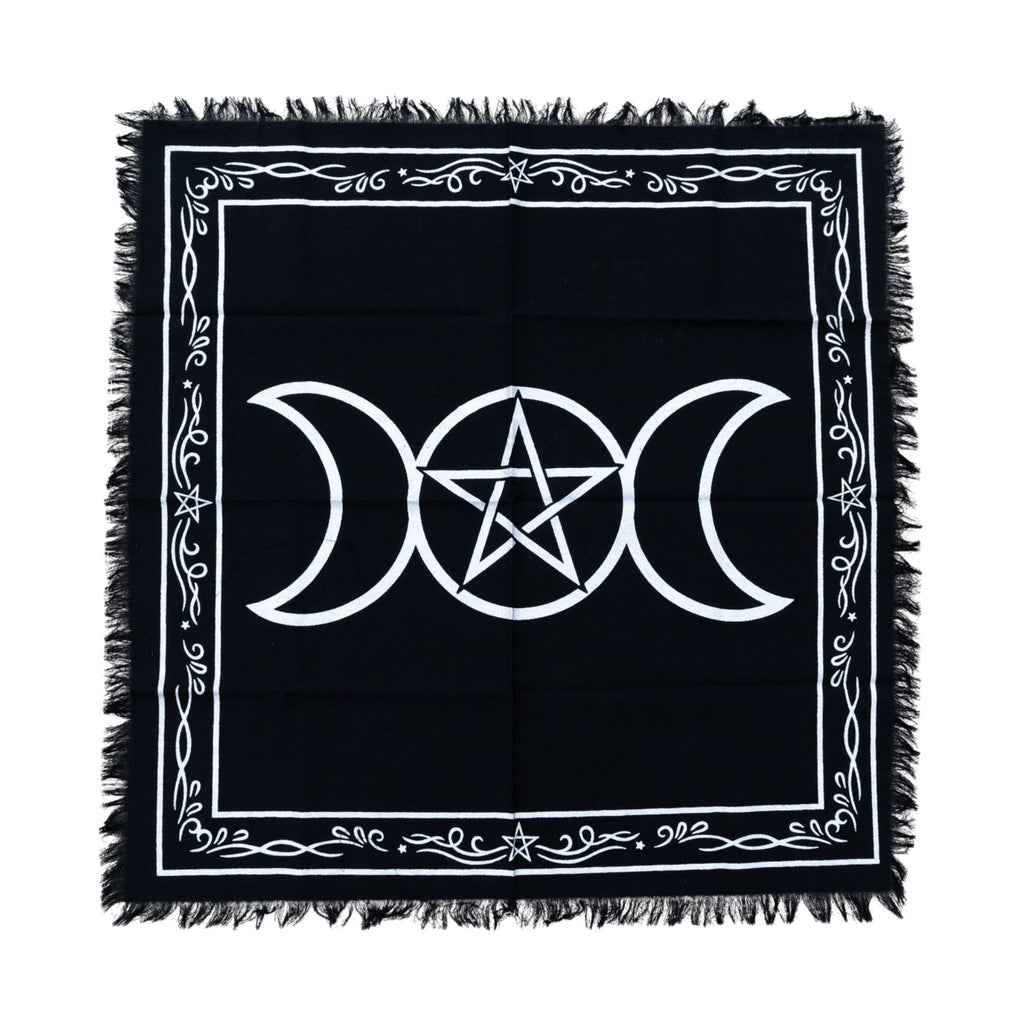 Triple Moon Pentagram Altar Cloth